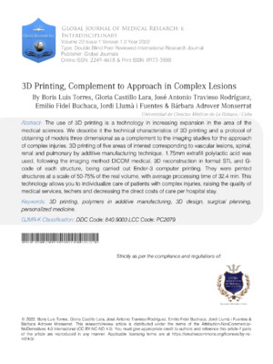 High-quality 3D printing advances complex lesion treatment and personalized medicine.