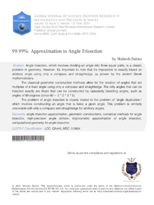 Clear image of a mathematical research journal article on angles.