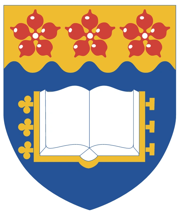 Open access academic journal logo with a shield, book, and floral elements.