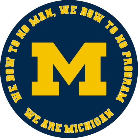 University of Michigan emblem with slogan emphasizing innovation and academic excellence.