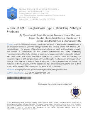 Juvenile G1-gangliosidosis case report overview.