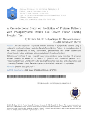 Predicting preterm delivery using phosphoprotein links to fetal growth.