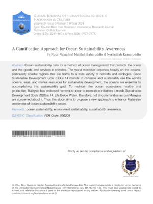 Enhancing ocean awareness through gamification for sustainability and environmental engagement.