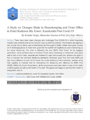 High-quality research on hotel safety & Covid-19 impact.