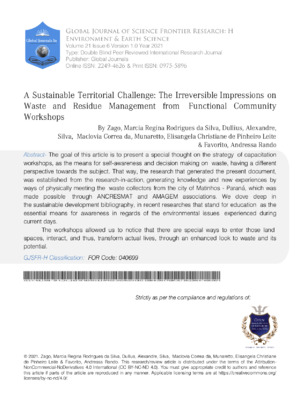 Environmental waste management and sustainable development strategies for urban communities.