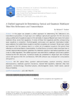 Enhanced quantum imaging for optical and multivariable thermal film transmittance. Advances in optical and quantum physics studies.