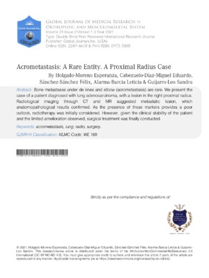 High-quality research on rare tumor spread to bones and lungs.