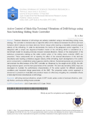 Active control of stick-slip vibrations in drill strings.