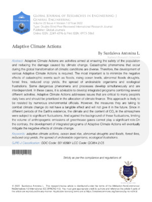 Adaptive Climate Actions for Environmental Safety.