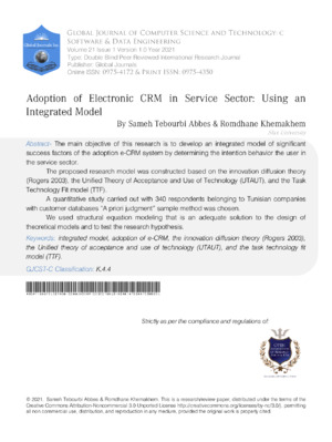 Efficient electronic CRM model for service sectors using an integrated approach for improved customer relationships.