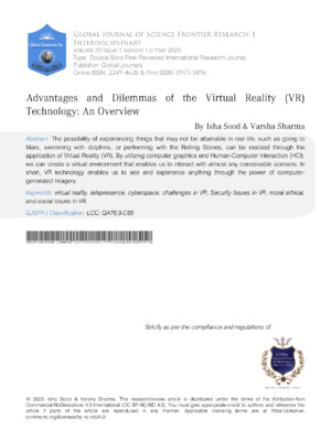 Exploring VR technology advantages and dilemmas for science and education.