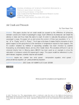 Air crash safety, pressure, and passenger precautions from research on flight safety and accident prevention.