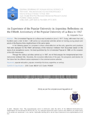 Educational research on university history in Argentina, reflecting on the 50th anniversary of La P.""".