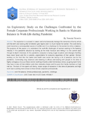 Female corporate professionals working in banks during COVID-19 pandemic.