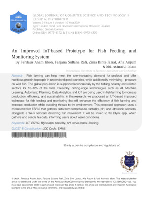 Alt text: Innovative IoT-based fish feeding prototype enhancing aquaculture efficiency.