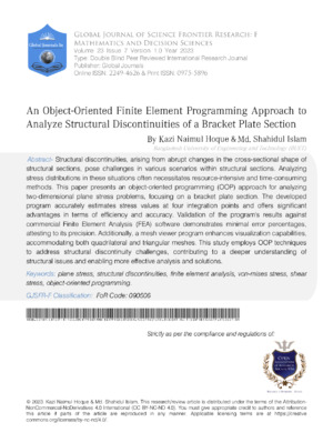 Detailed analysis of object-oriented finite element methods for constructing adaptive plate section models.