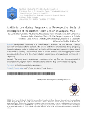 Antibiotic use during pregnancy: a retrospective study.