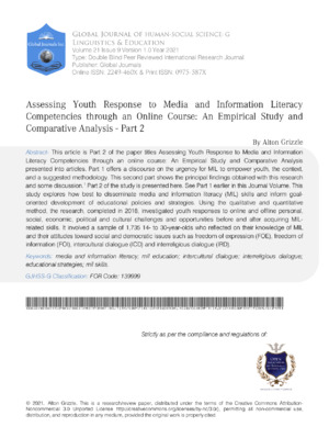 Young people's media literacy skills and their impact on media consumption.