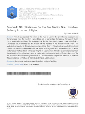 Alt="Academic journal cover on human rights and non-hierarchical authority analysis".