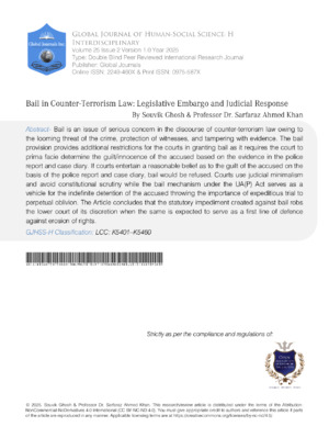 Alt text: Academic article on counter-terrorism law, judicial response, and legislative developments.