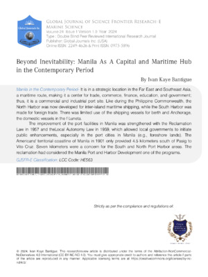 An academic article exploring Manila’s development as a significant global port and maritime center in modern times.