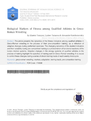 Alt text: Academic research on fitness markers related to Greco-Roman wrestling for sports science studies.