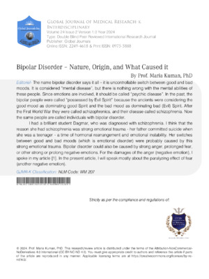 A detailed look at bipolar disorder, its symptoms, causes, and impact on mental health and quality of life.