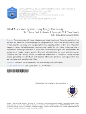 Assistive technology helps visually impaired individuals navigate daily environments.