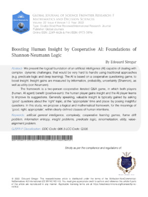 Alt text: Academic research on human insight and co-operative logic in analytics and reasoning.