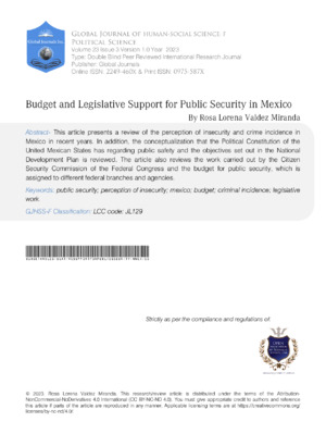 Security, budget, Mexico, policy, legislation, research.