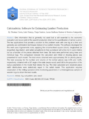 Accurate lumber estimation software for sustainable timber production and forestry research.