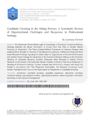 Detecting and addressing candidate ghosting in hiring processes. A review of challenges and professional settings.
