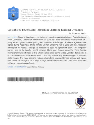 Aviation and cargo transport in the Caspian region enhance regional and international trade relations.