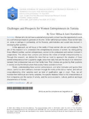 Women entrepreneurs in Tunisia face challenges and opportunities in business growth and development.