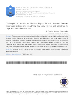 Uncover key ecosystem insights, local player roles, legal, and policy frameworks in the Amazon rainforest.