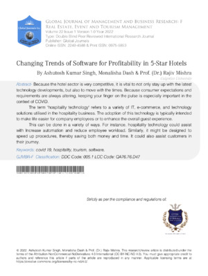 Hotels profitability trends analysis.