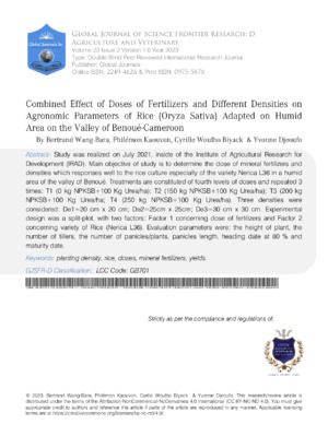 Enhanced understanding of fertilizer and soil density impacts on crop yield.