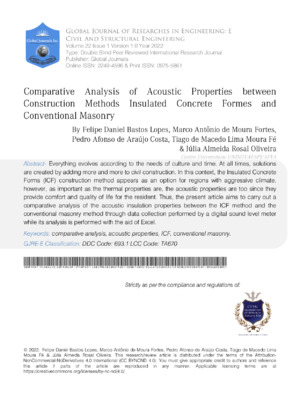 A detailed comparison of acoustic properties in construction methods and masonry types.