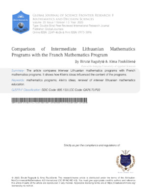 Interfaculty Lithuanian Mathematics Program Overview.