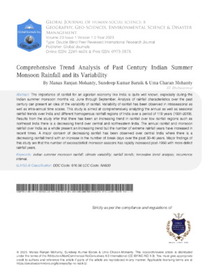Alt_text: Academic journal cover discussing monsoon impact on Indian summer weather and climate.