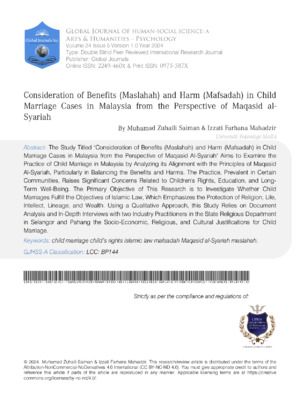 Child marriage impacts mental health and future prospects from the perspective of Maqasid al-Shariah.