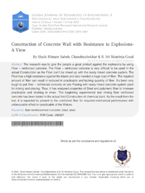 Advanced research on concrete walls withstanding explosions and resistance analysis.