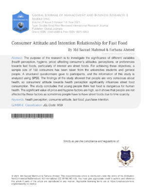 Consumer Attitudes Toward Fast Food Satisfaction.