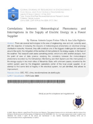 Weather & power supply correlations in electrical engineering research.