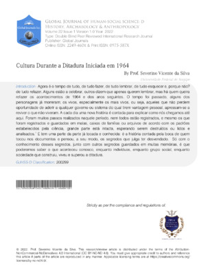 Rich analysis of cultural history during dictatorship era from 1964.