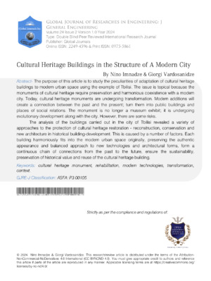 Modern Urban Cultural Heritage Research Article.