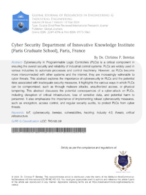 ALT: Cybersecurity research on vulnerabilities, threats, and innovative security solutions for industrial systems.