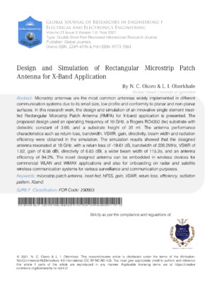 Microstrip Patch Antenna for 5G Applications.