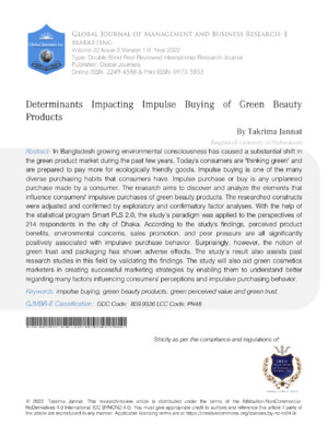 Green beauty product purchase insights.