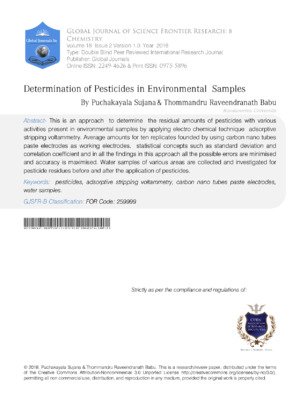 Pesticides in environmental samples, advanced analytical techniques for pesticide detection.